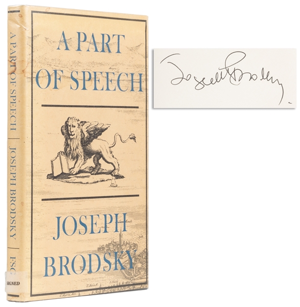  BRODSKY, Joseph (1940-1996). A Part of Speech. New York: Fa...