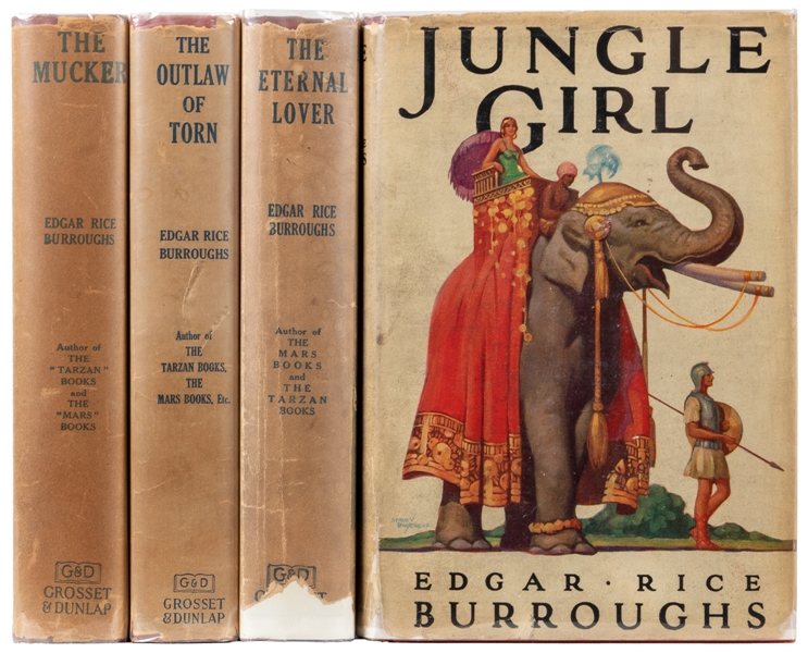  BURROUGHS, Edgar Rice (1875-1950). Group of Four Reprints o...