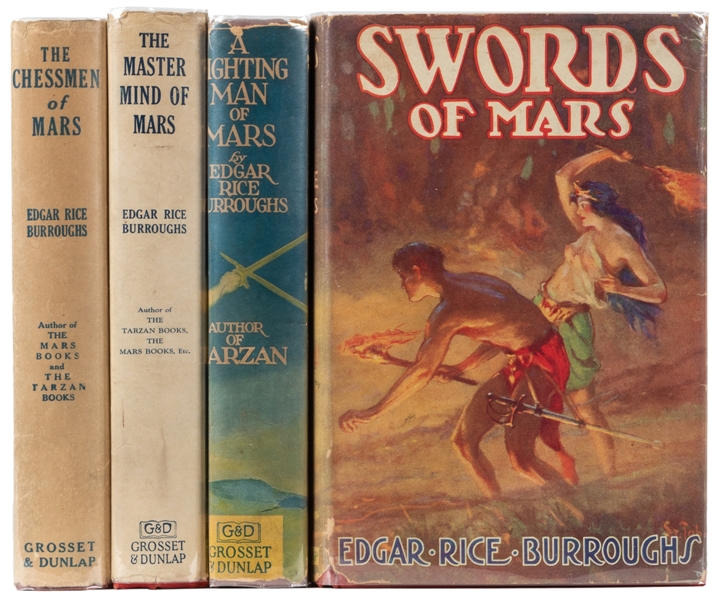  BURROUGHS, Edgar Rice (1875-1950). Group of Four Reprints o...