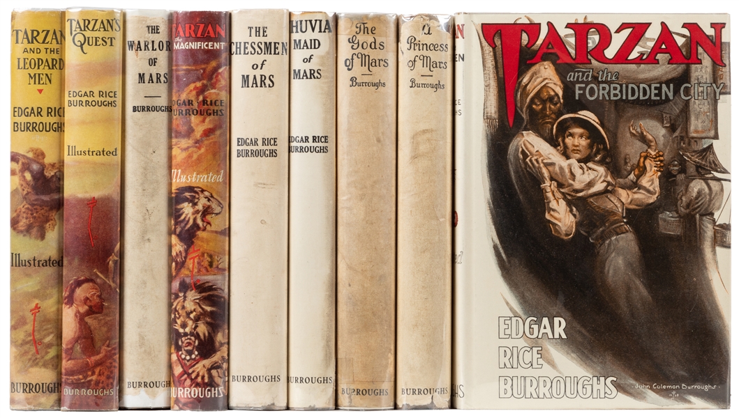  BURROUGHS, Edgar Rice (1875-1950). Group of Nine Reprints o...