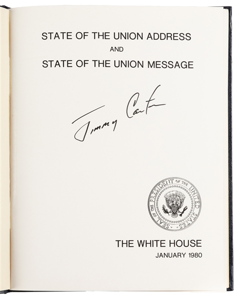  CARTER, Jimmy (b. 1924). State of the Union Address and Sta...