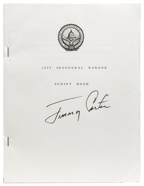  [CARTER, Jimmy (b. 1924), association]. 1977 Inaugural Para...