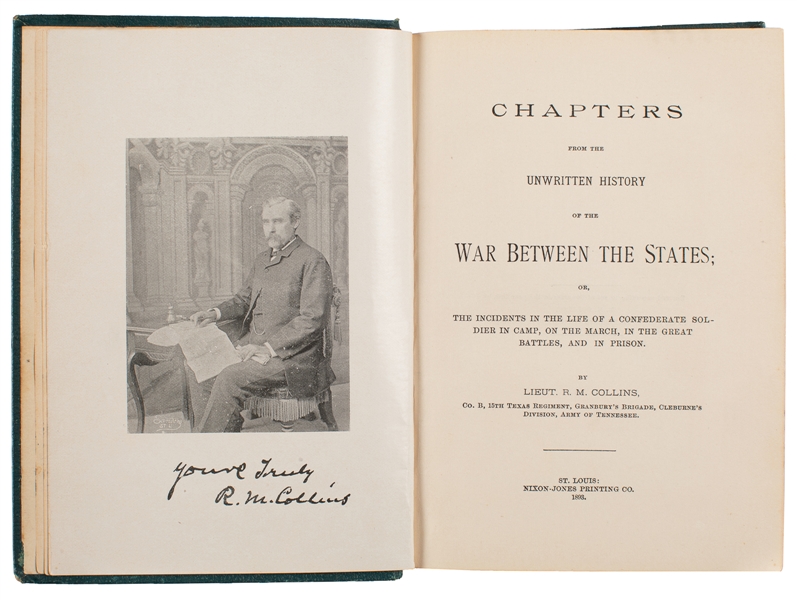  [CIVIL WAR]. [TEXANA]. COLLINS, R. M. Chapters from the Unw...