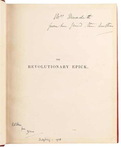  DISRAELI, Benjamin (1804-1881). The Revolutionary Epick: th...