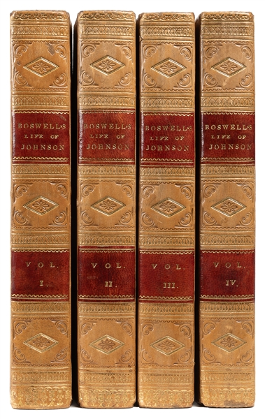  [FINE BINDINGS]. BOSWELL, James (1740-1795). The Life of Sa...