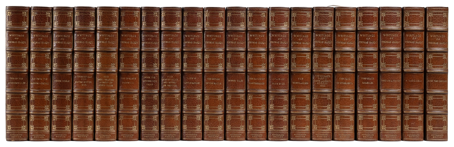  [FINE BINDINGS]. HARDY, Thomas (1840-1928). The Writings of...