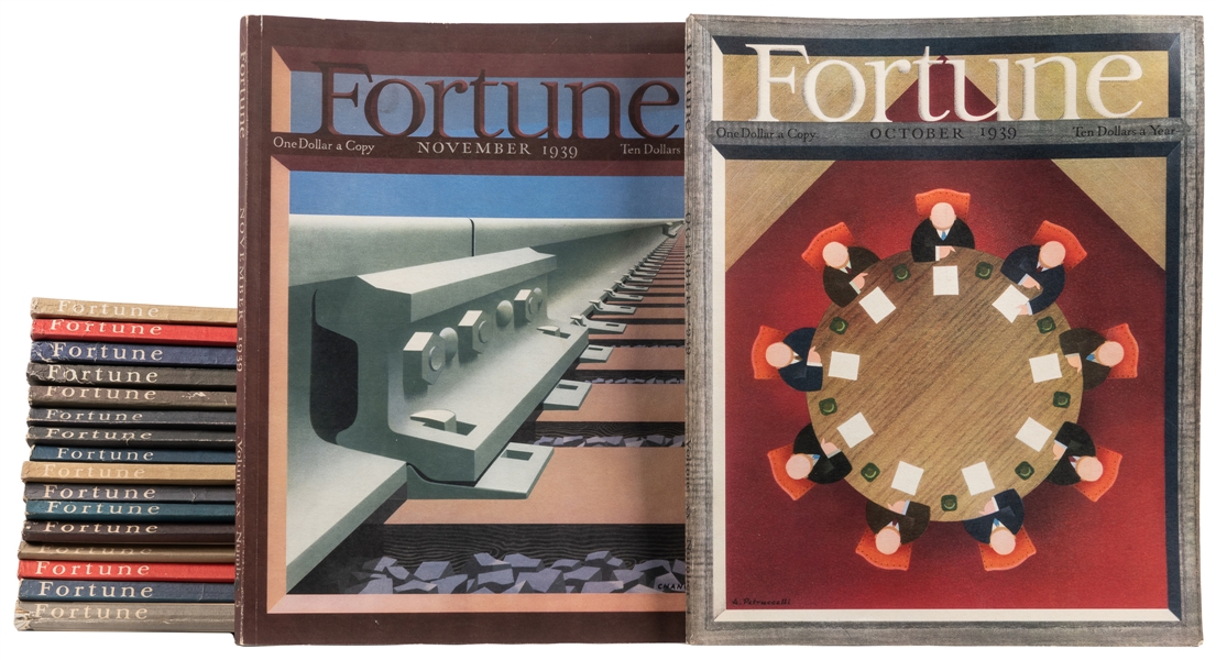  Fortune Magazine, Collection of 65 issues, 1939 – 45. New Y...