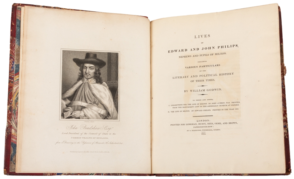  GODWIN, William (175-1836). Lives of Edward and John Philip...