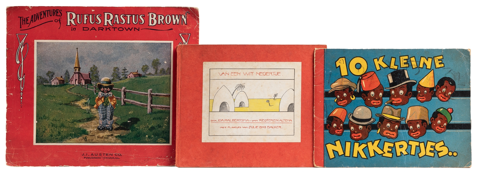  [MINSTRELSY]. Group of 3 Children’s Books with Racial Stere...