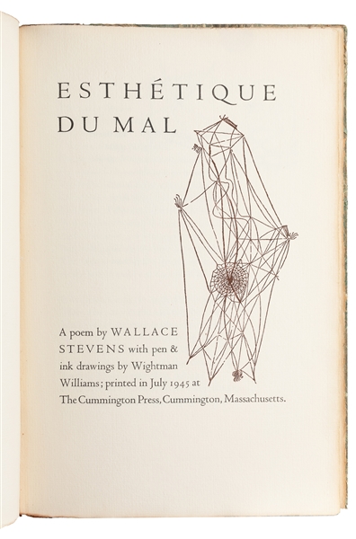  STEVENS, Wallace (1879-1955). Esthétique du Mal. Poems… Cum...