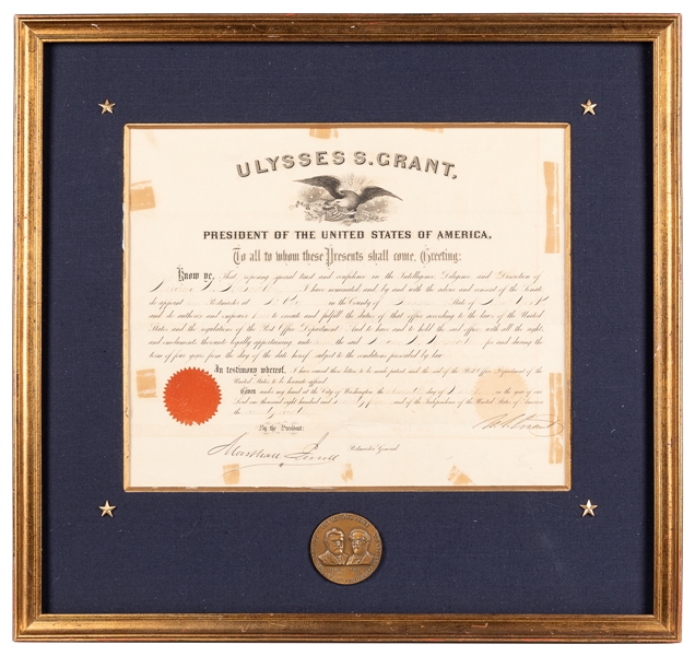  GRANT, Ulysses S. (1822-1885). Document Signed as President...