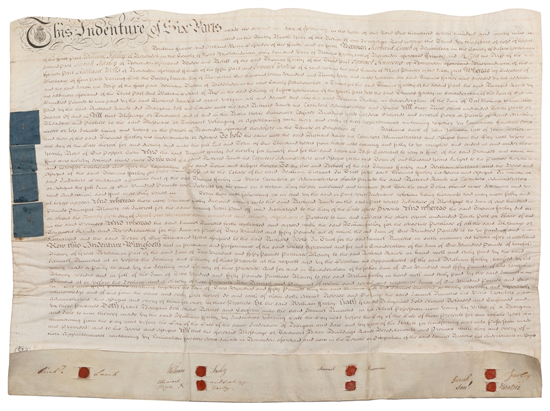  [ENGLISH INDENTURE CONTRACT]. Manuscript Indenture Contract...