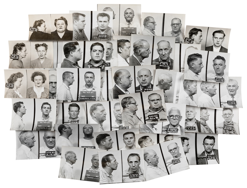  [MUGSHOTS]. Large Group of Nearly 105 Mugshots of Philadelp...