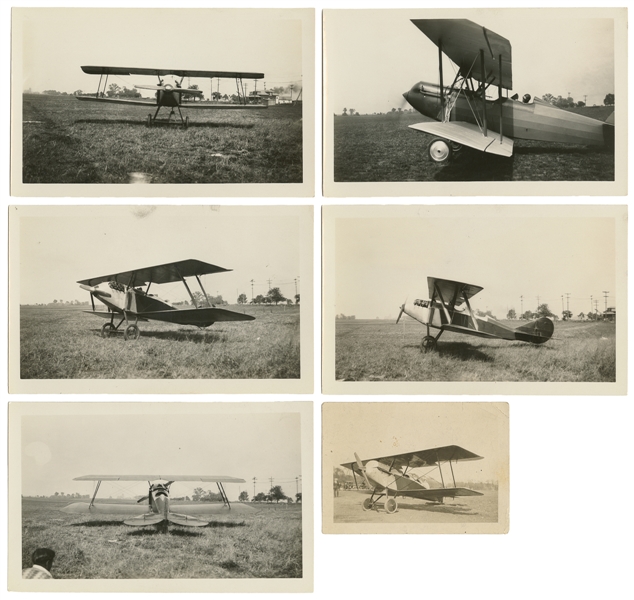  [PHOTOGRAPHY]. [AVIATION]. Group of 5 Black and White Snaps...