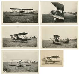  [PHOTOGRAPHY]. [AVIATION]. Group of 5 Black and White Snaps...