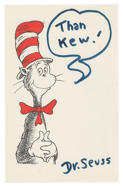  SEUSS, Dr. (pseudonym of GEISEL, Theodore (1904-1991). Insc...