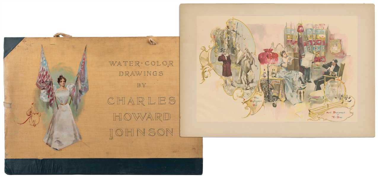  JOHNSON, Charles Howard, (1868-1896). Water-Color Drawings ...