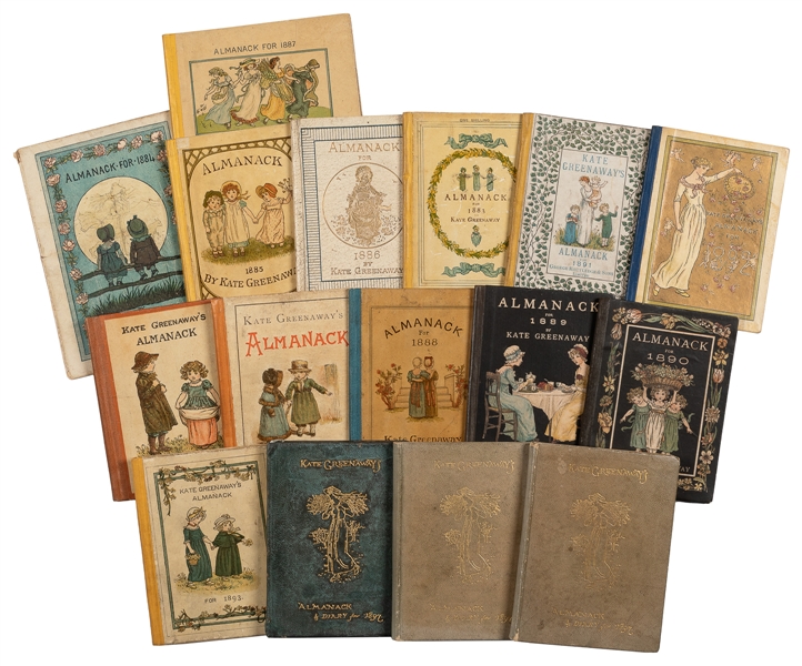  GREENAWAY, Kate (1846-1901). Complete Set of Almanacks, Inc...