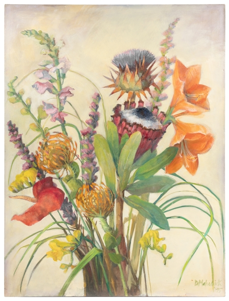  MALSCHICK, Debra (American). Untitled (Floral Still Life). ...