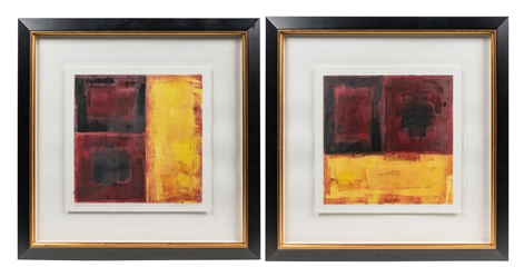  [PRINTS]. ARTIST UNKNOWN. Untitled / Abstract Squares. Circ...