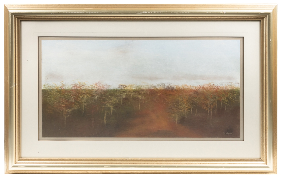  [PASTEL]. ARTIST UNKOWN. Untitled / Landscape with Trees [I...