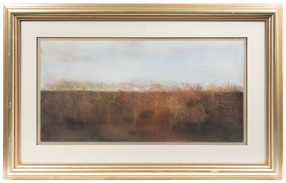  [PASTEL]. ARTIST UNKOWN. Untitled / Landscape with Trees [I...