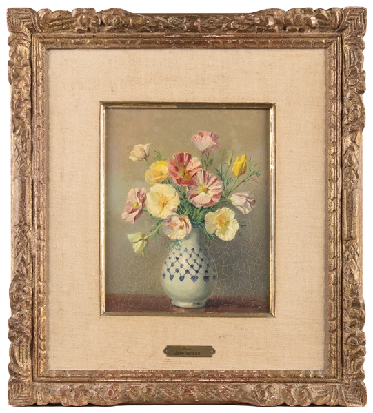   VERDIER, Jean (French, 1889–1976). Fleurs. 1963. Oil on pa...