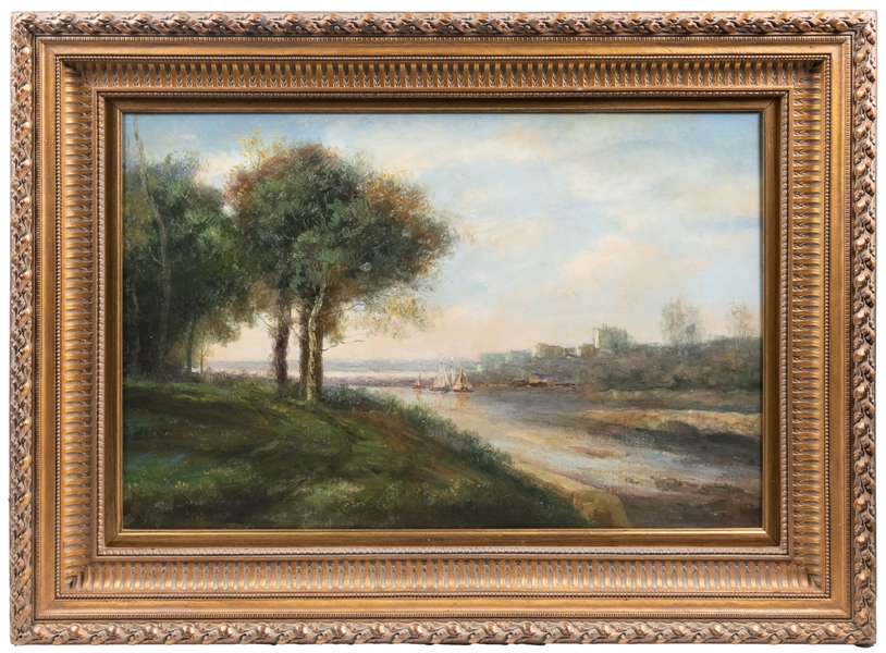  STEPHANO, L. (20th century). Untitled / Landscape and Harbo...