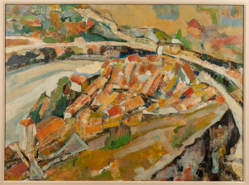  ALVY, John (French, b. 1921) Townscape. 1964-65. Oil on can...