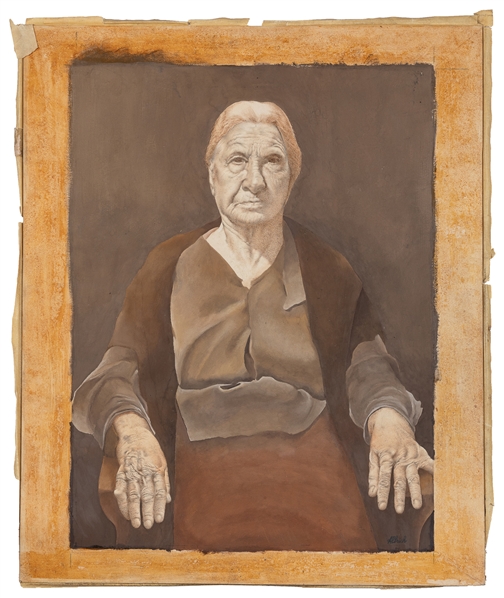  ALLRICH (American, 20th century) Tribe Mother. Gouache on p...