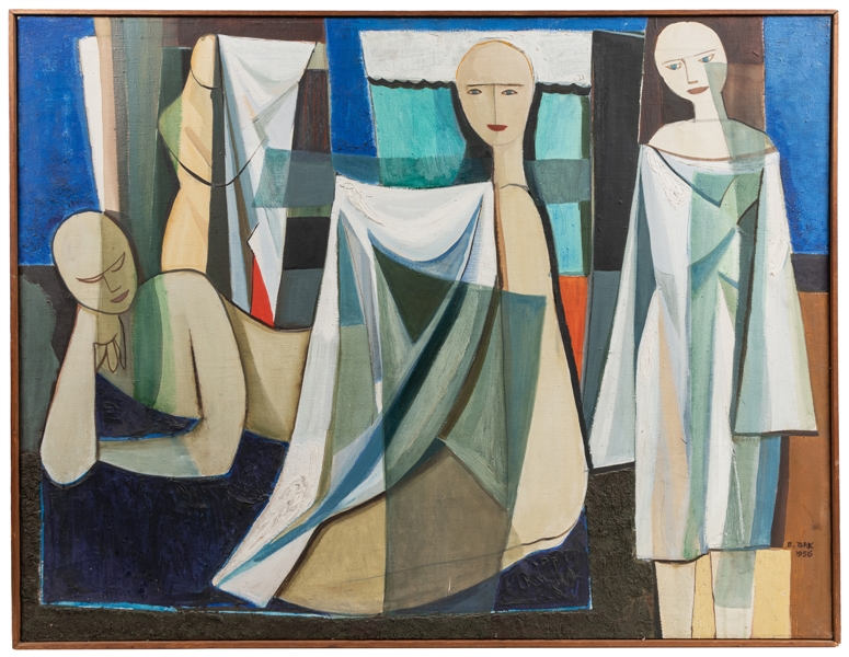  BAK, B. (American, 20th century). Untitled. (Three Figures)...