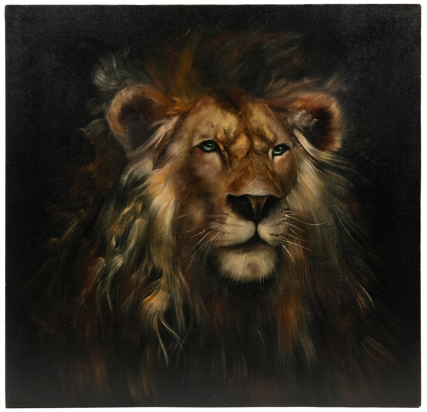  TORRES, Sonia Gil (Columbian b. 1936) Lion. 1973. Oil on ca...