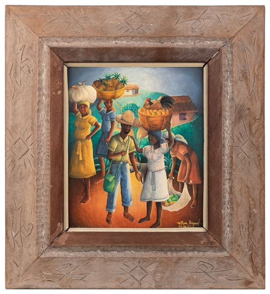  BIGAUD, Wilson (Haitian, 20th century) The Merchant. 1958. ...