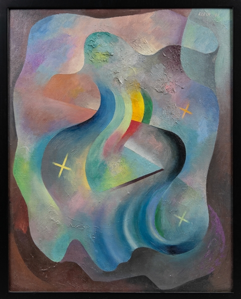  KLEIN, Medard (American, 1905–2002). Untitled Abstract Pain...