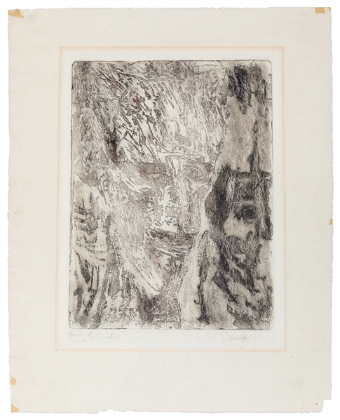  GOLUB, Leon (American, 1922-2004) Head Extended. Not dated....