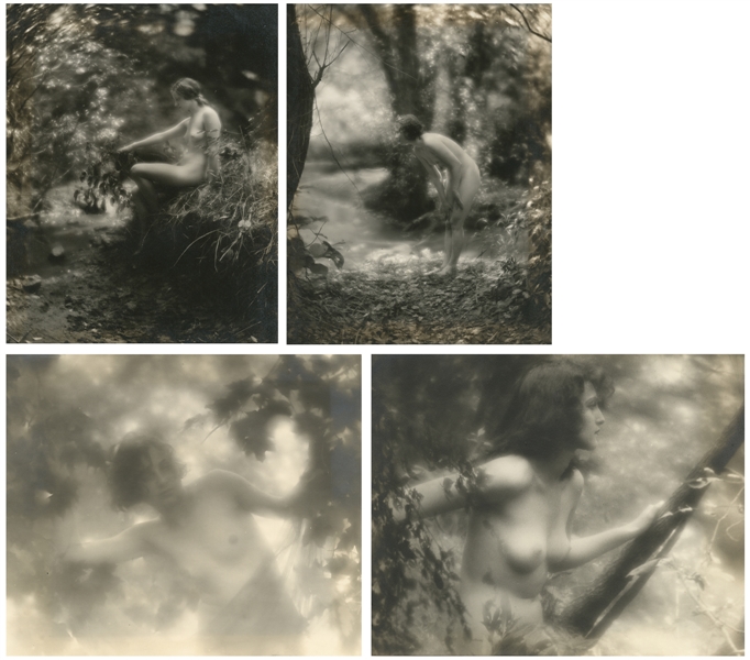  COOK, Charles (American, 20th century) Nudes in Woodland La...