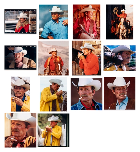  [ARTIST UNKNOWN]. 14 Western Cowboy Portrait Photos [Ca. 19...