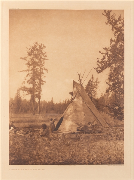  CURTIS, Edward Sheriff (American, 1868-1952). A Cree Camp a...