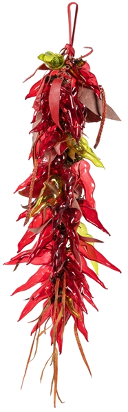  [GLASS]. Blown Glass Ristras. Not dated. Colored glass blow...