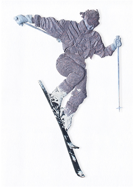  SLIPPER, Paul (Canadian, 20th century) The Skier. 1996. Gra...