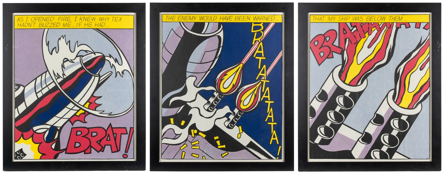  LICHTENSTEIN, Roy (1923–1997). “As I Opened Fire”. Triptych...