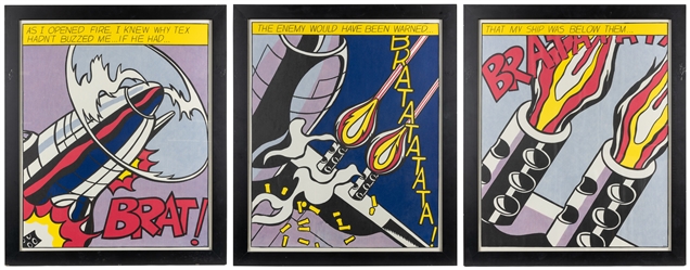  LICHTENSTEIN, Roy (1923–1997). “As I Opened Fire”. Triptych...