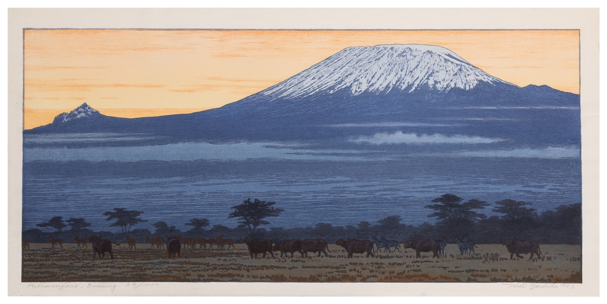  YOSHIDA, Toshi (Japanese, 1911-1995)  Kilimanjaro, Evening. ...