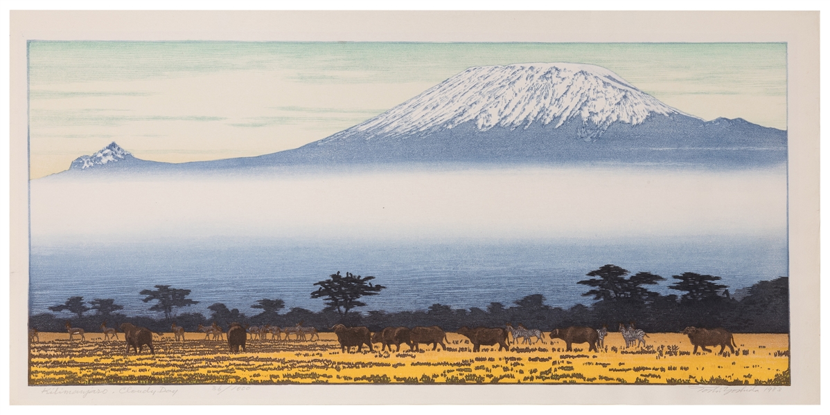  YOSHIDA, Toshi (Japanese, 1911-1995)  Kilimanjaro, Cloudy Da...