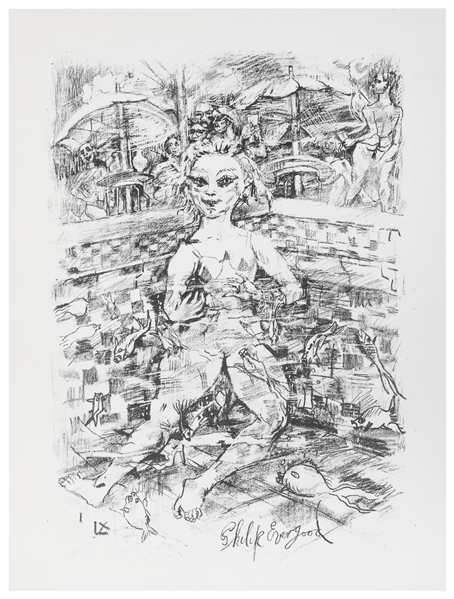  EVERGOOD, Philip (American, 1901-1973). Cool Doll in Pool. ...