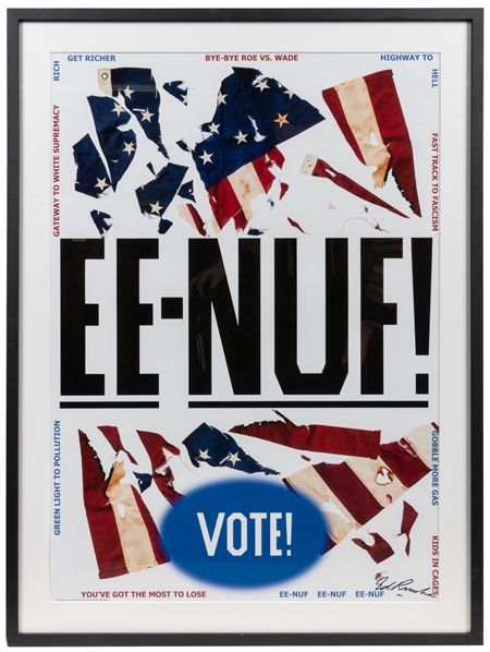  [POSTERS]. RUSCHA, Ed (American, b. 1937). EE-NUF! / Vote! ...