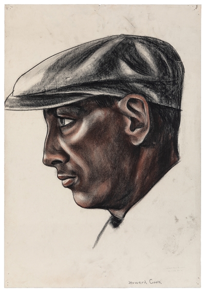  COOK, Howard N. (American, 1901-1980). Portrait of a Man in...