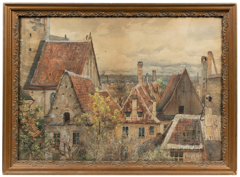  VON WINKLER, Carl (German, 1860-1911). Reval (Tallinn, Capi...