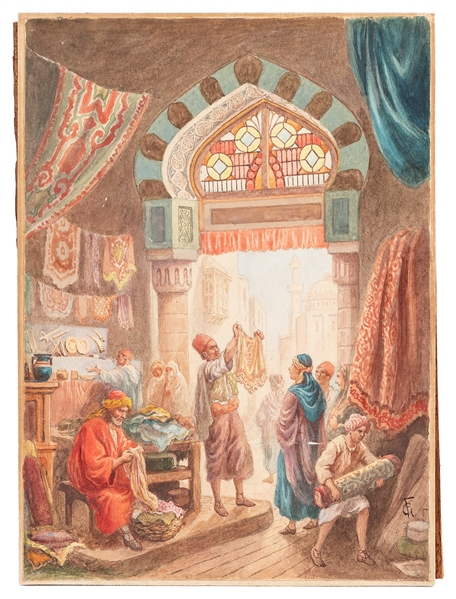  GOODALL, Frederick (British, 1822-1904). A Carpet Bazaar, C...