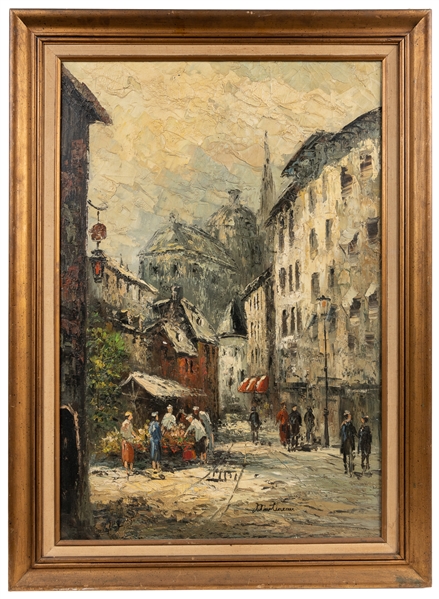  MARTINEAU (20th century). Untitled. (Street Scene). Not dat...